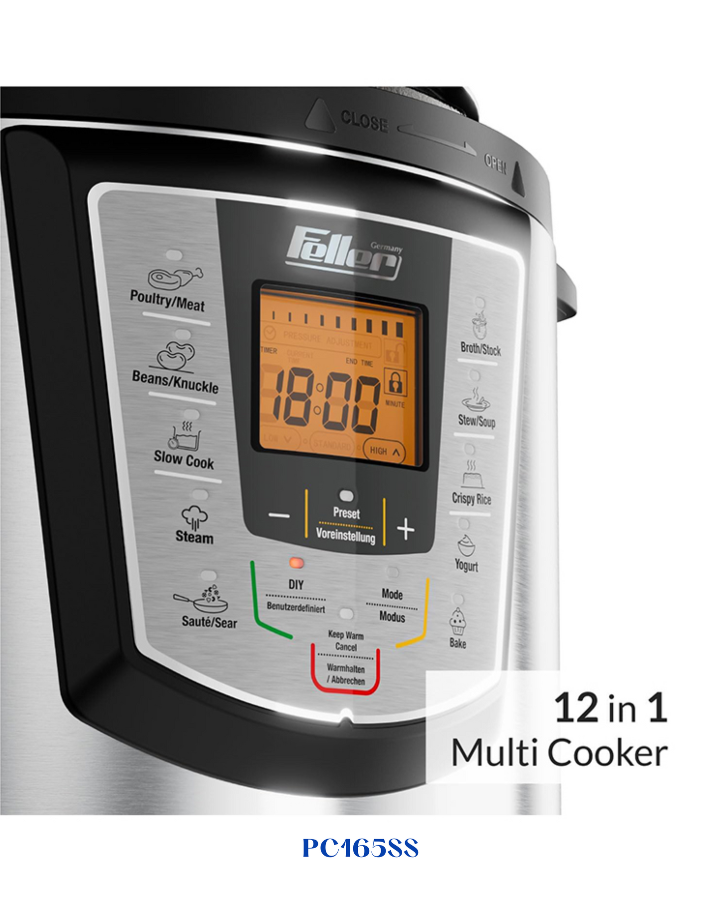 Feller Germany Electric Pressure Cooker 1000W 6L