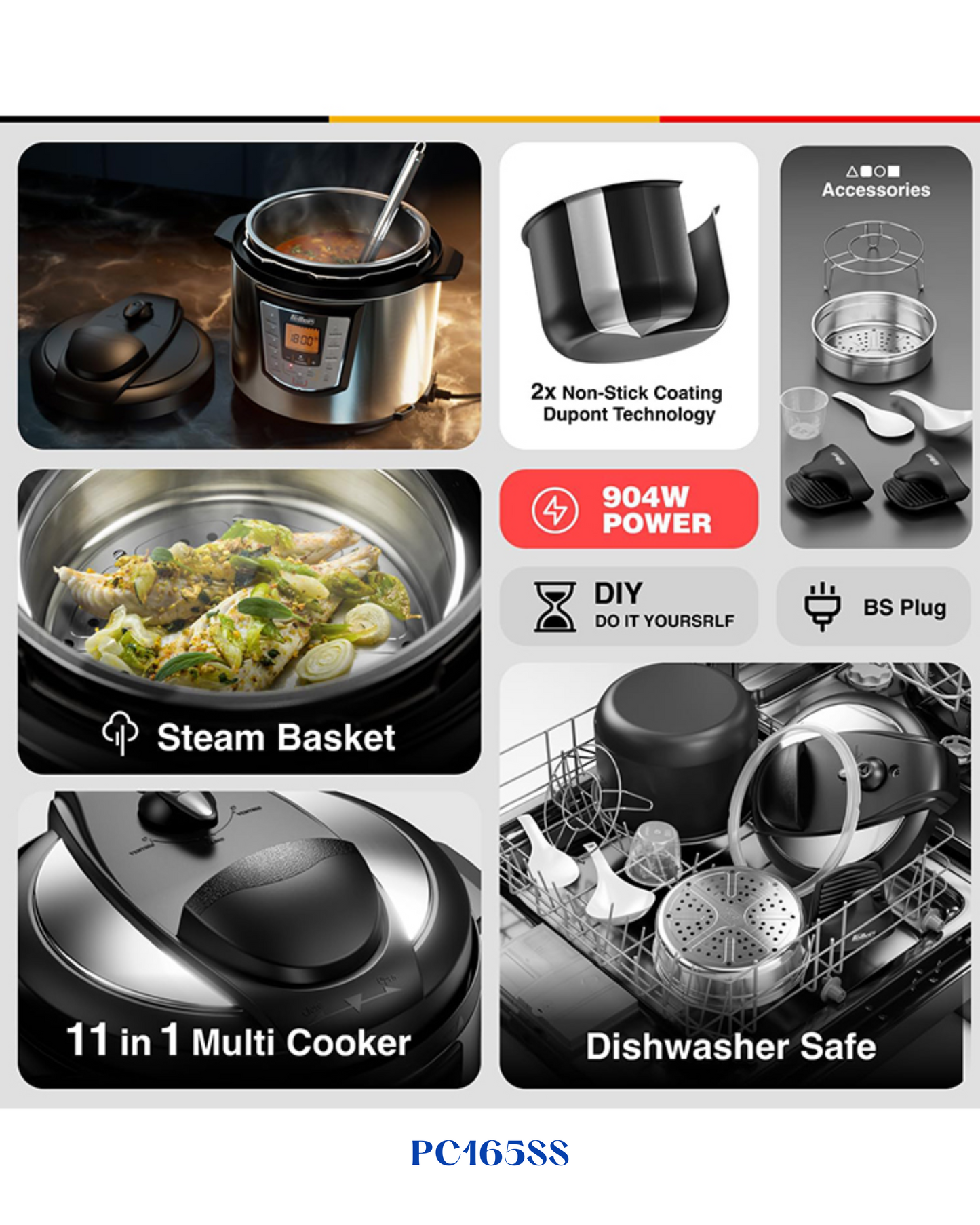 Feller Germany Electric Pressure Cooker 1000W 6L