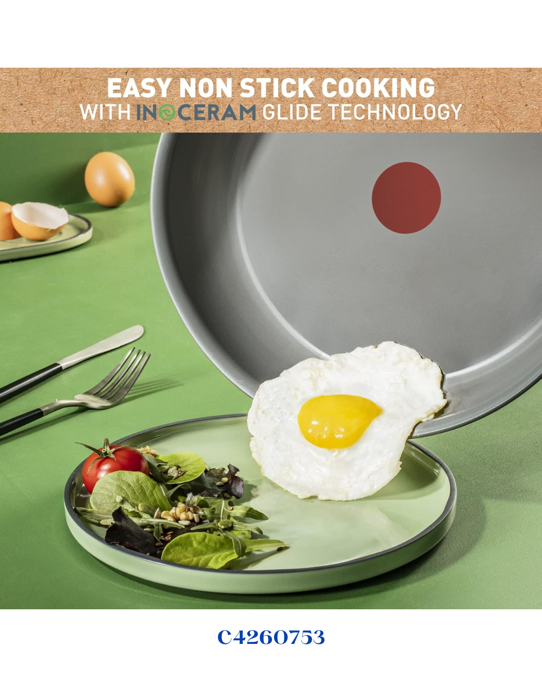 TEFAL RENEWAL NON-STICK CERAMIC FRY PAN 30CM