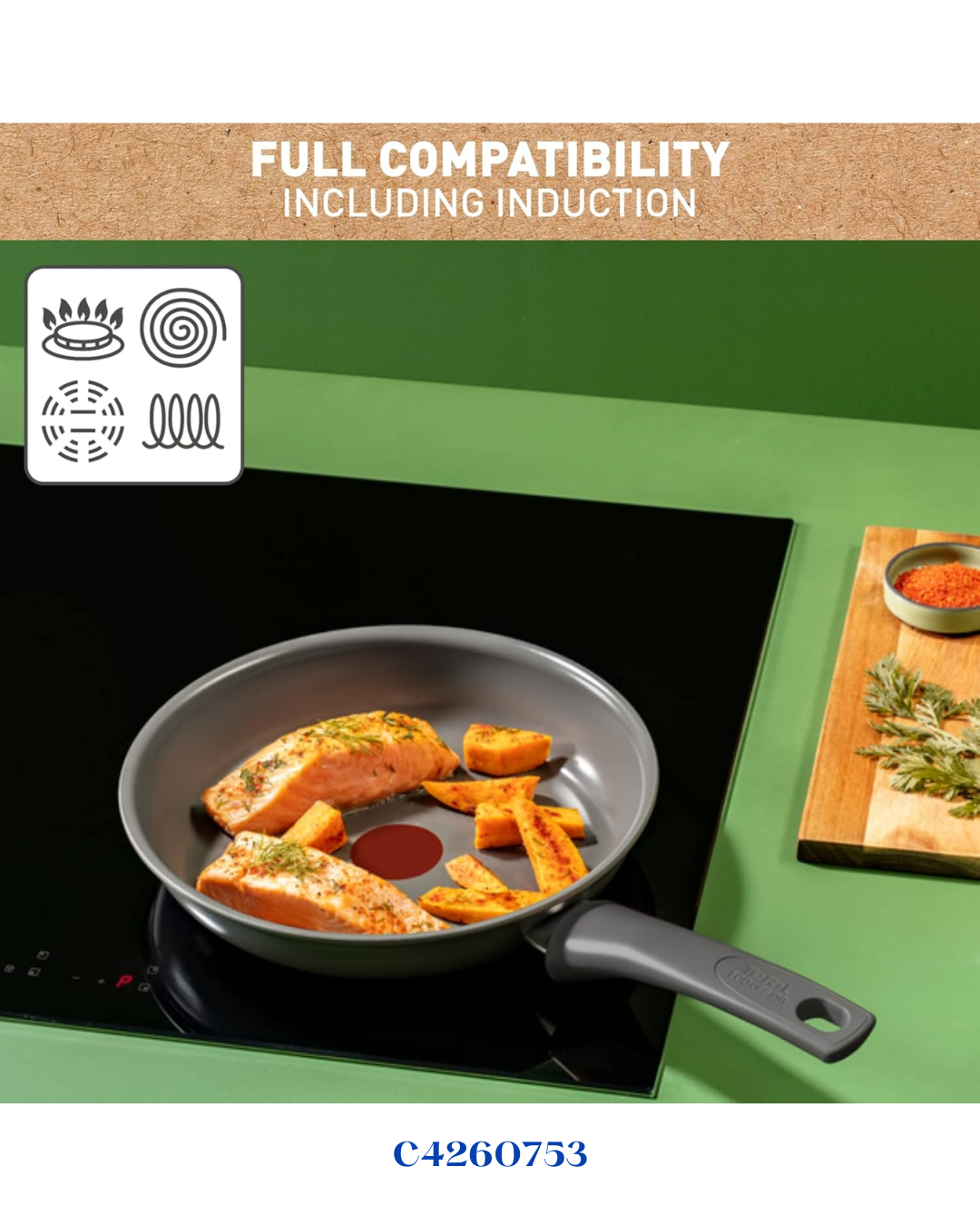 TEFAL RENEWAL NON-STICK CERAMIC FRY PAN 30CM