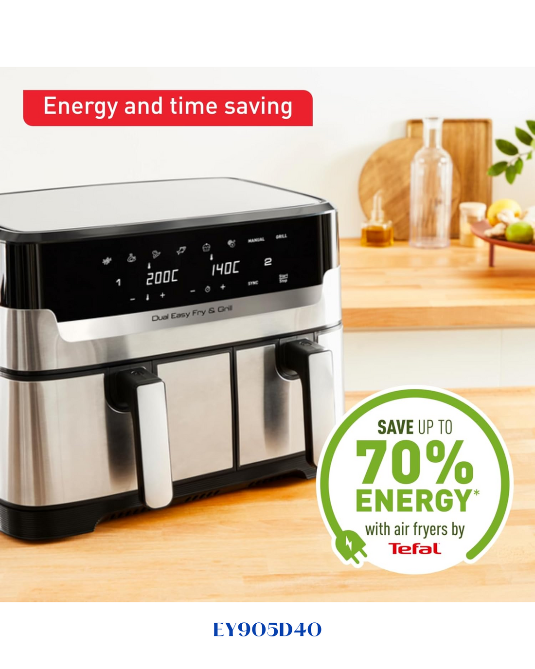 TEFAL DUAL EASY FRY & GRILL 8.3L