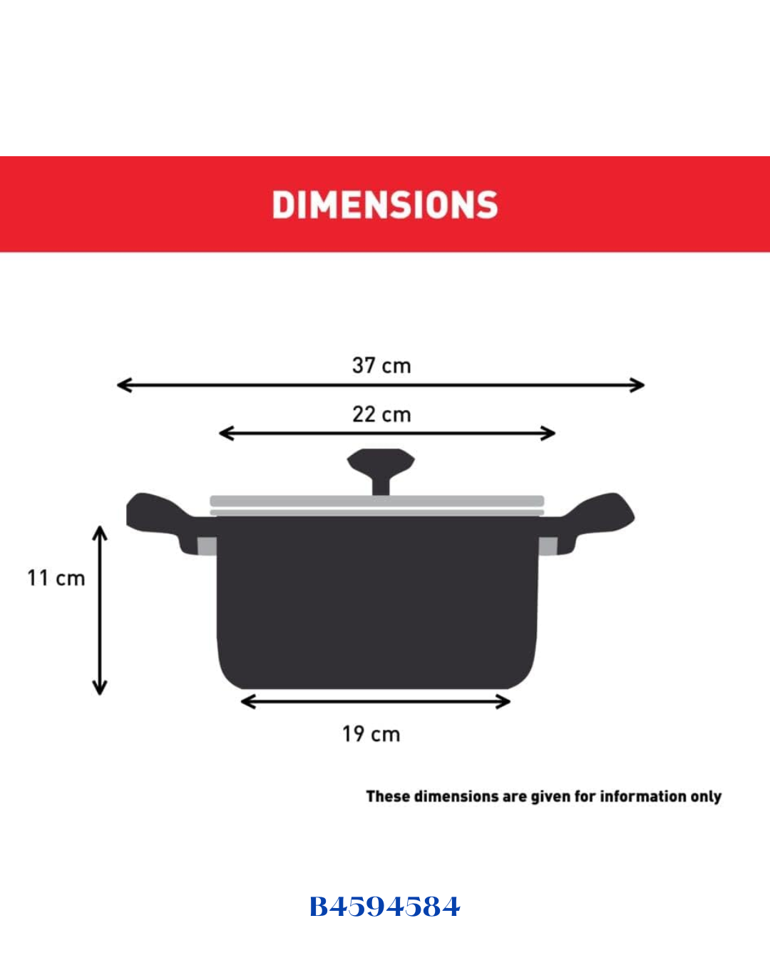 TEFAL SUPER COOK STEWPOT WITH LID, 22CM