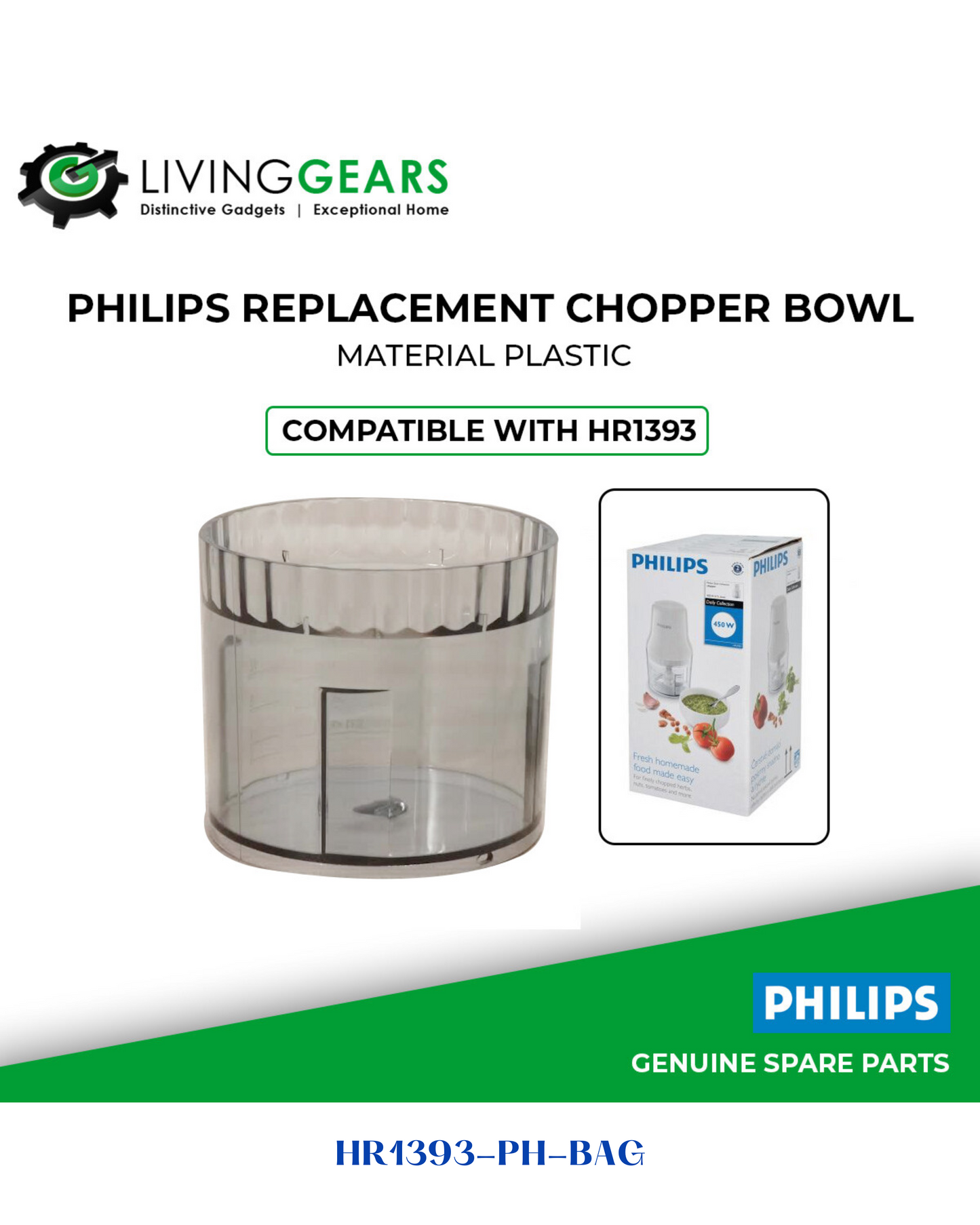 PHILIPS DAILY COLLECTION CHOPPER 450W 0.7L