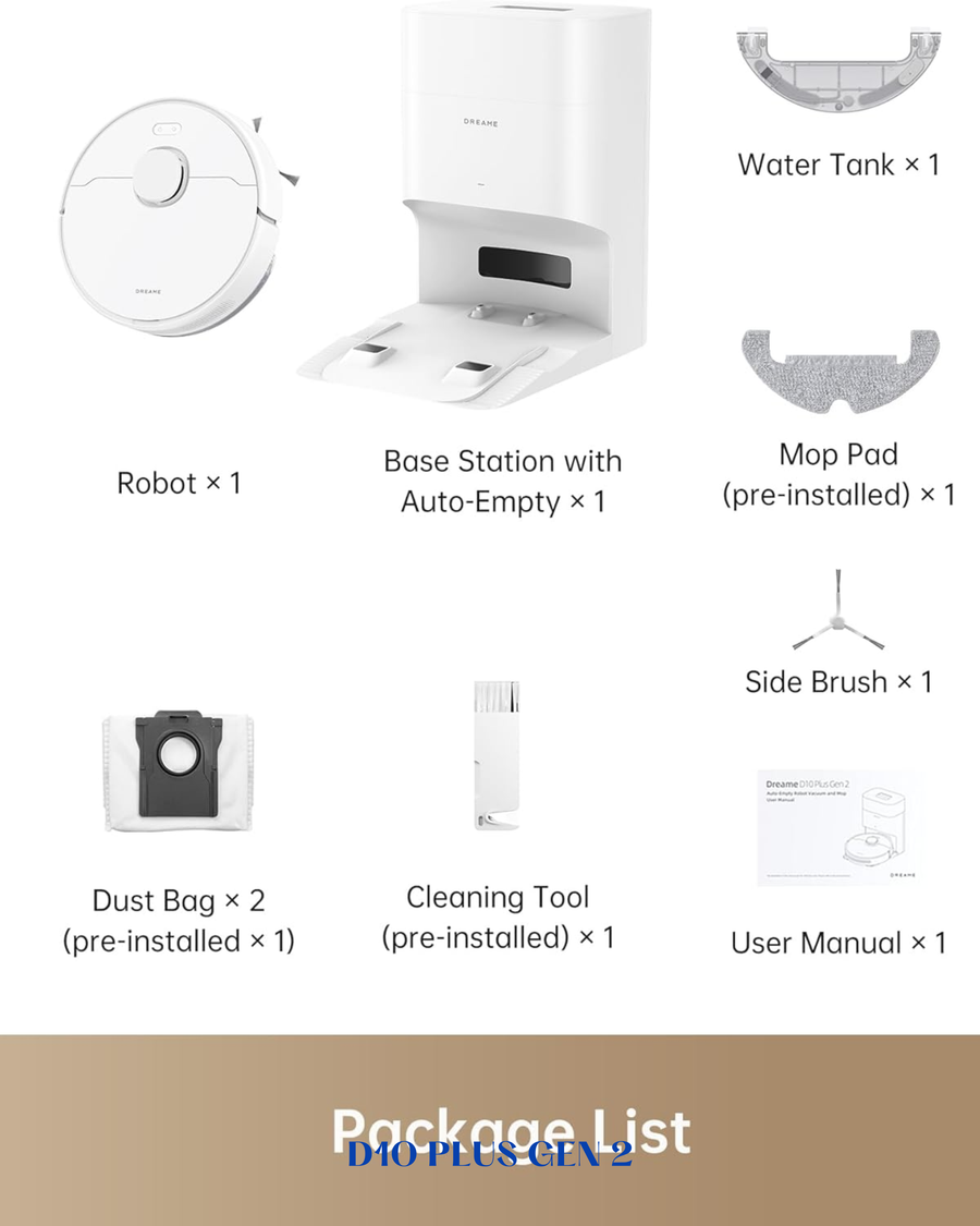 DREAME D10 PLUS GEN 2 ROBOT VACUUM & MOP 6000PA