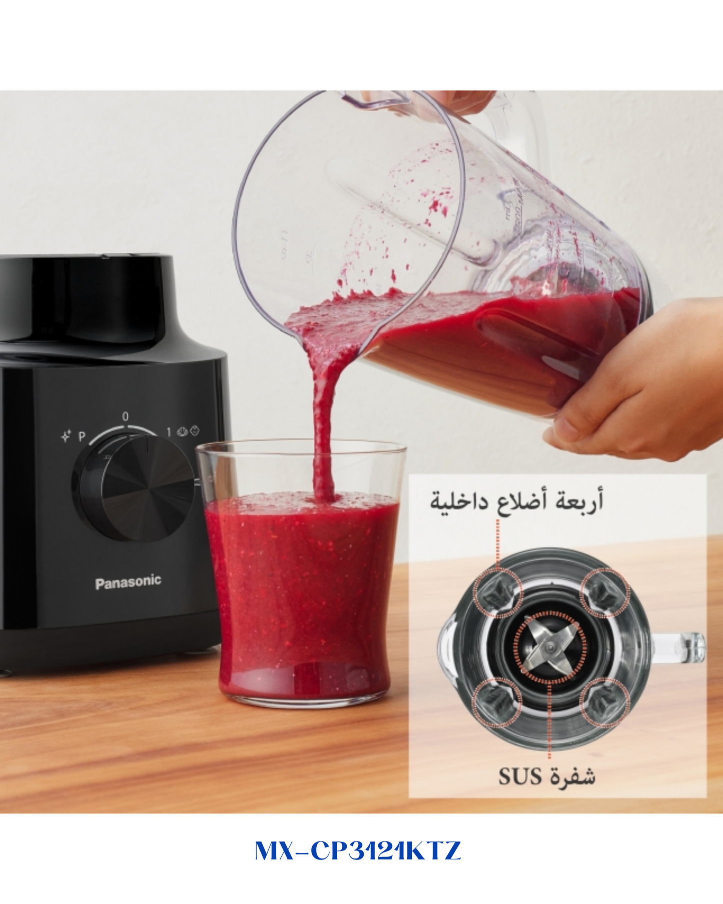 PANASONIC PLASTIC BLENDER WITH POWERFUL MOTOR 450W