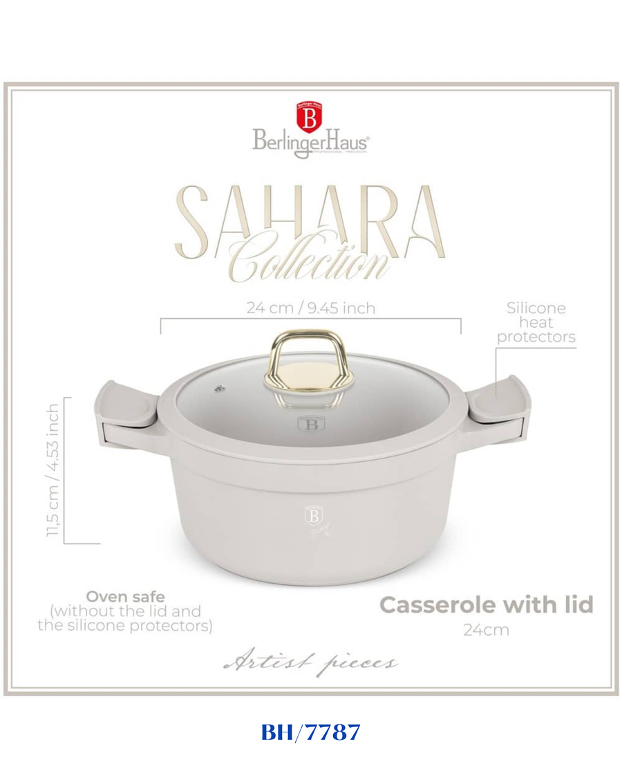 BERLINGER HAUS CASSEROLE WITH LID 24CM
