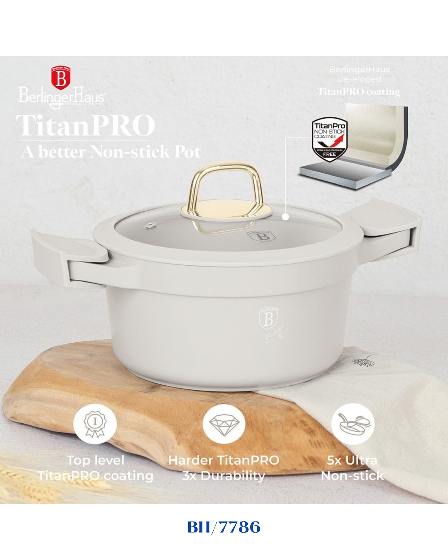BERLINGER HAUS CASSEROLE WITH LID 20CM