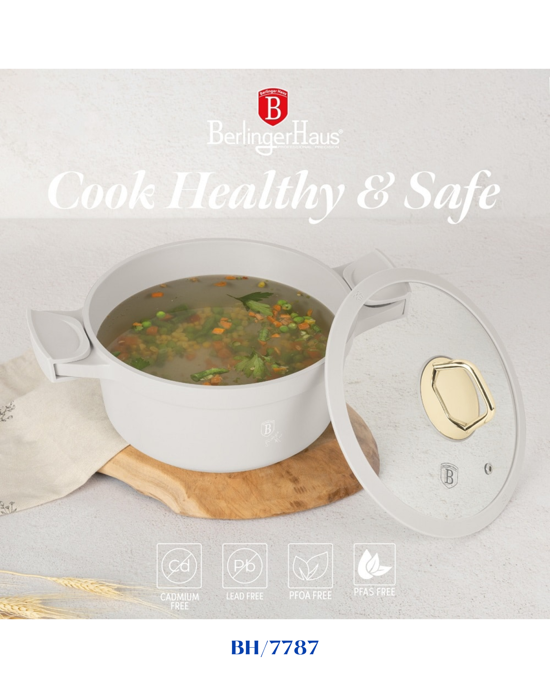 BERLINGER HAUS CASSEROLE WITH LID 24CM