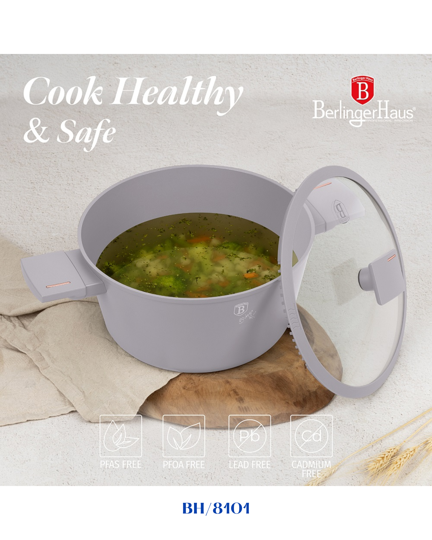 BERLINGER HAUS CASSEROLE WITH LID 24CM