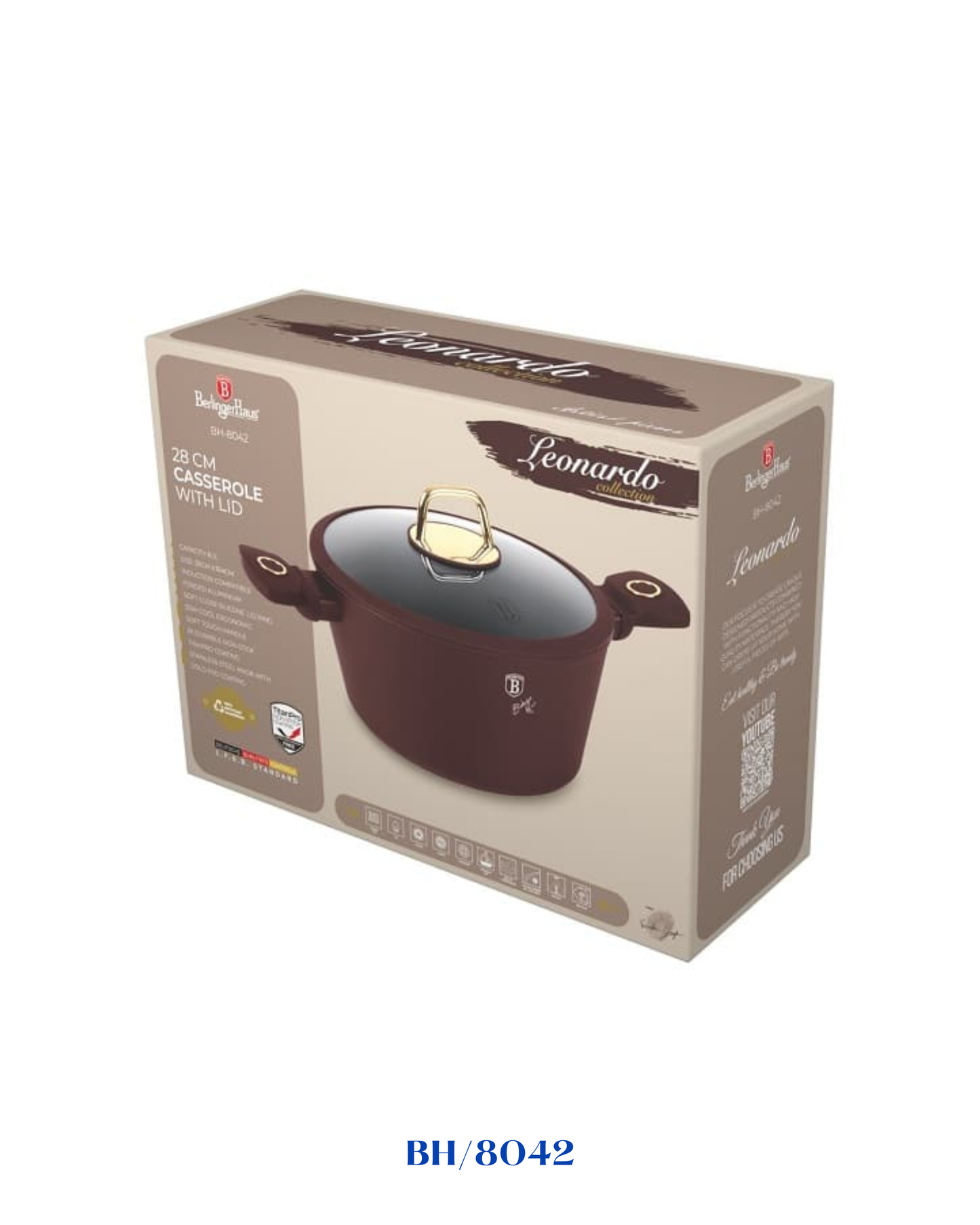 BERLINGER HAUS CASSEROLE WITH LID 28CM