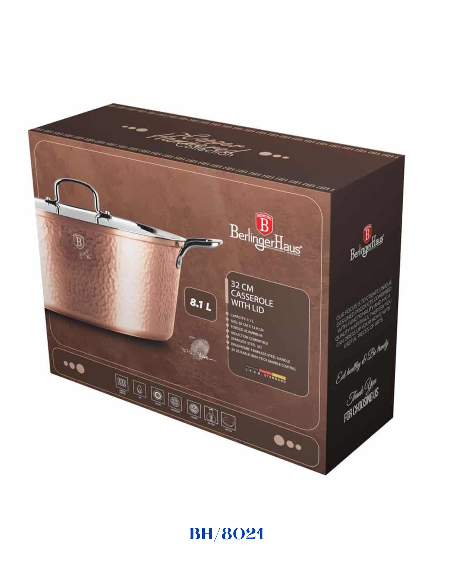 BERLINGER HAUS CASSEROLE WITH LID 32CM
