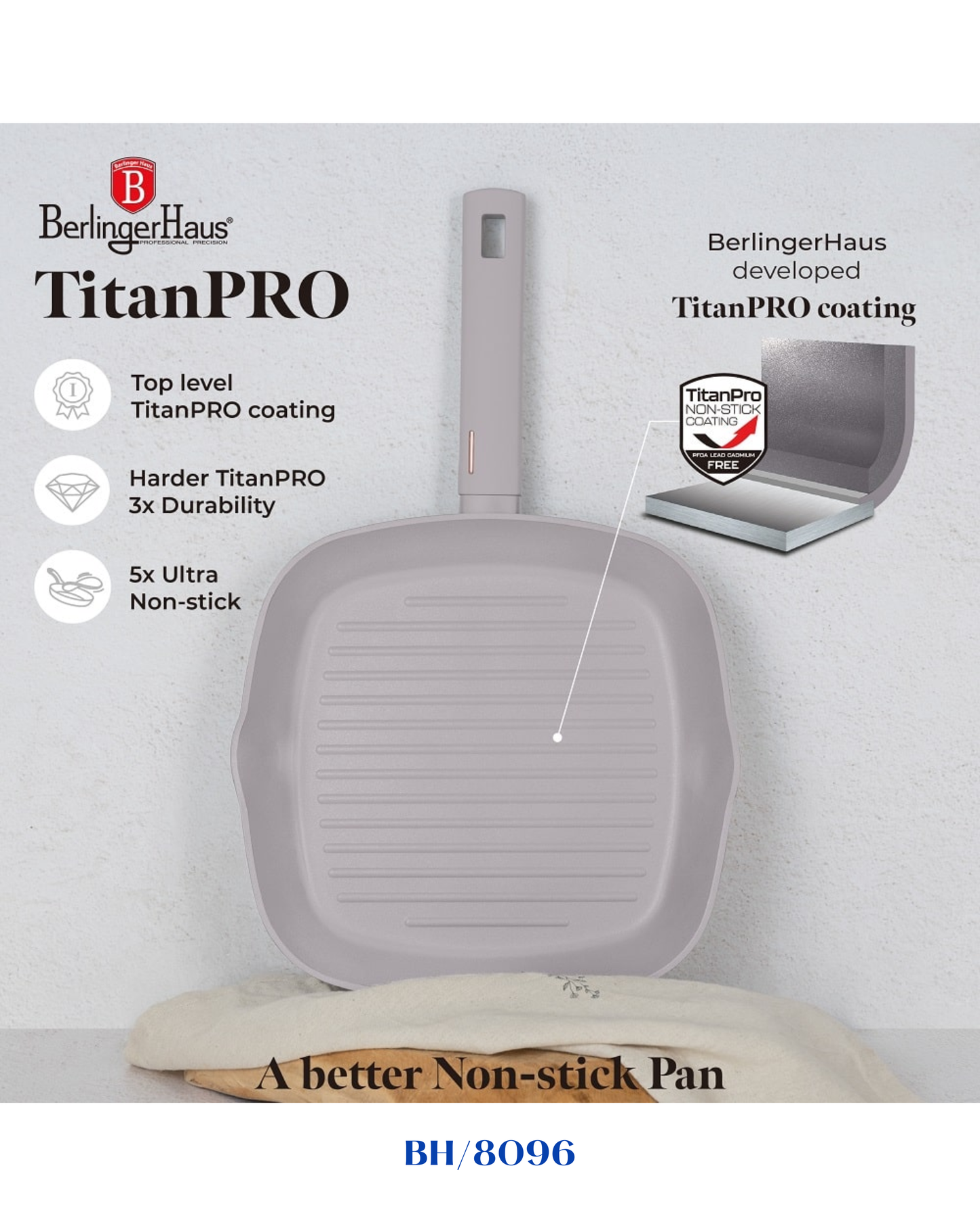BERLINGER HAUS GRILL PAN 28 CM