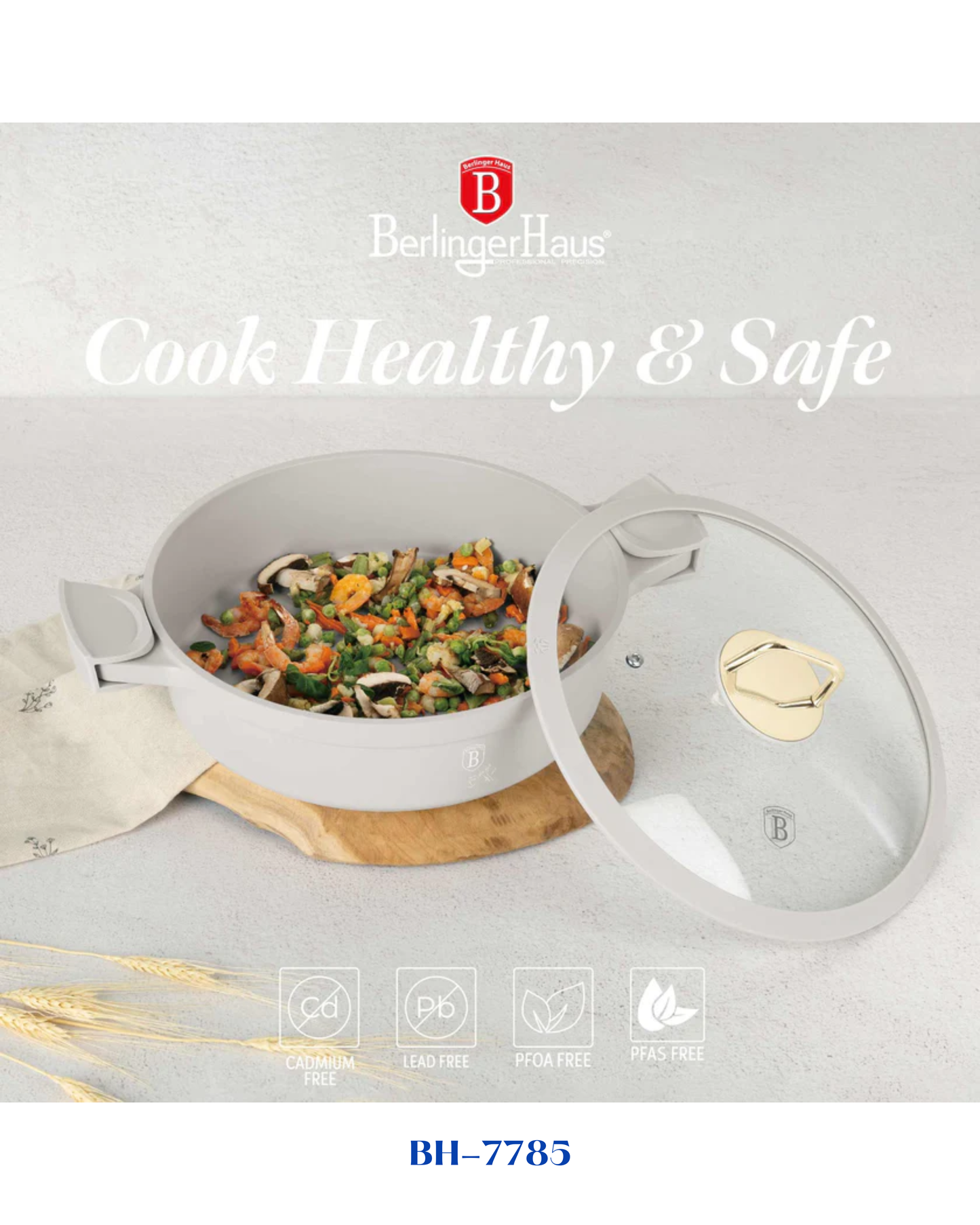 BERLINGER HAUS LOW POT WITH LID  28CM