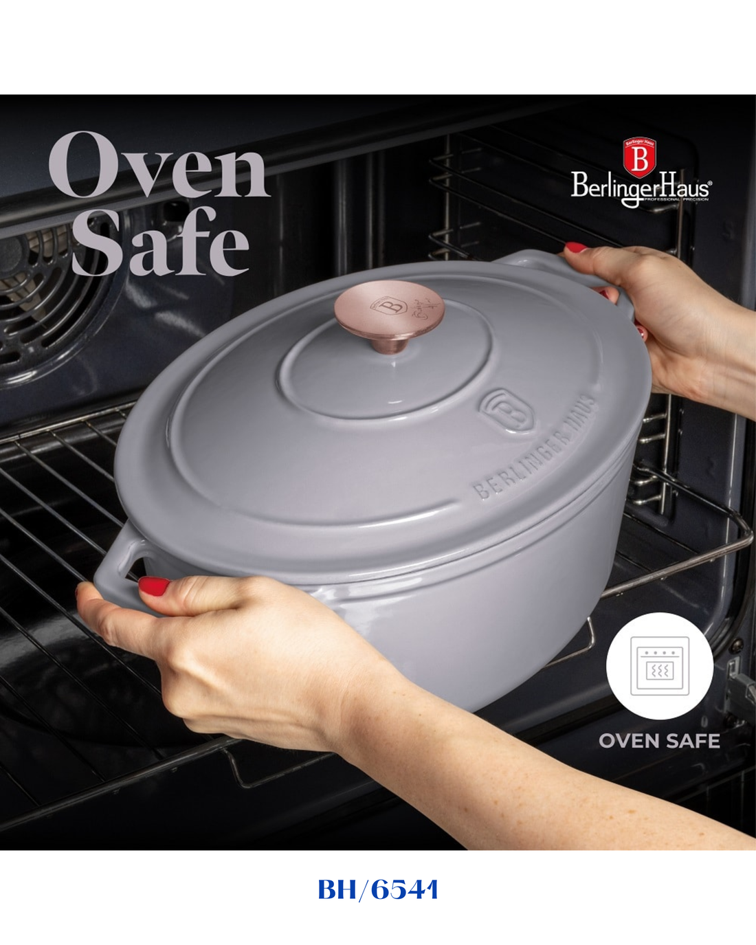 BERLINGER HAUS OVAL ROASTER CAST IRON 30CM