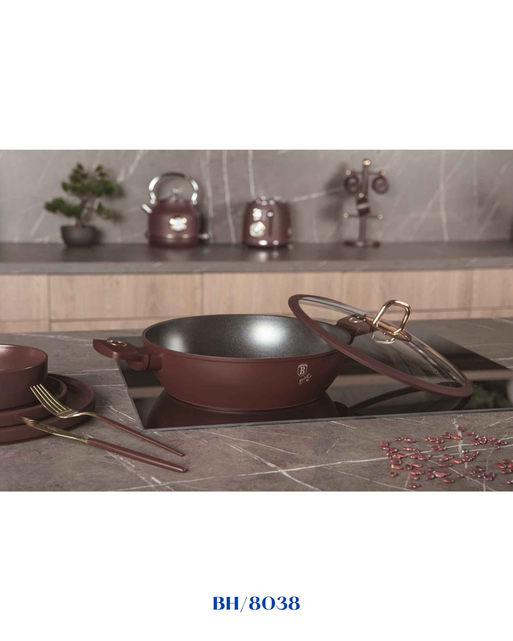 BERLINGER HAUS SHALLOW POT WITH LID 28CM