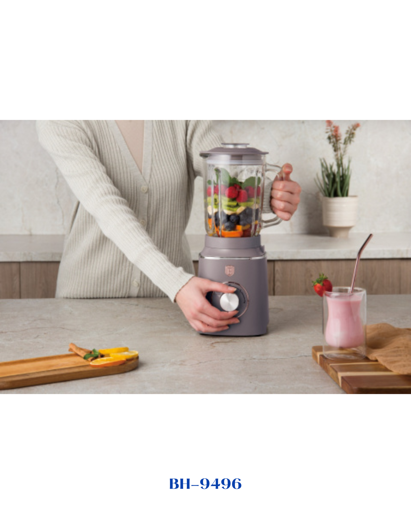 BERLINGER HAUS TABLE BLENDER WITH GLASS JAR 1000W 1,5L