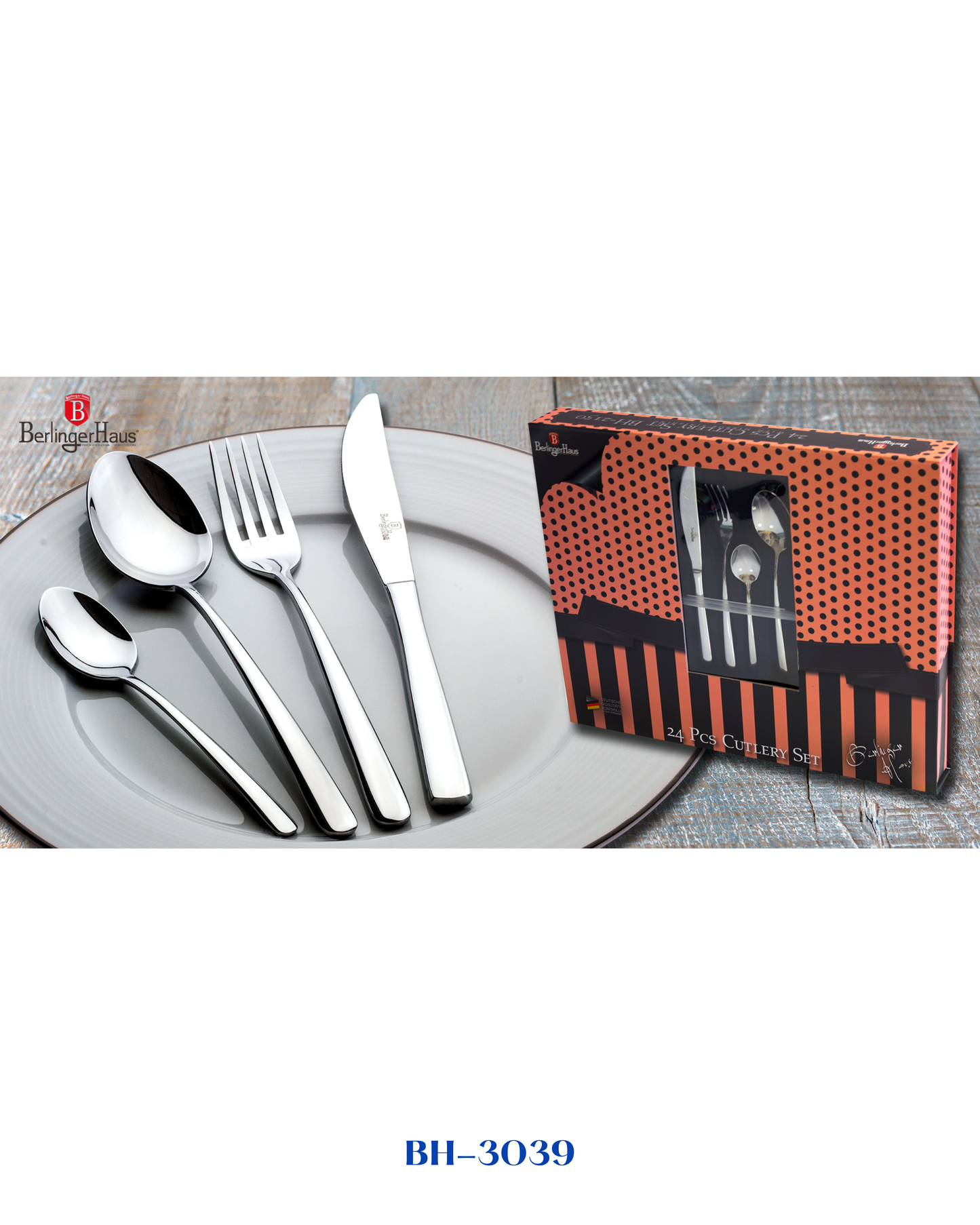 BERLINGER HAUS 24 PCS CUTLERY SET MIRROR
