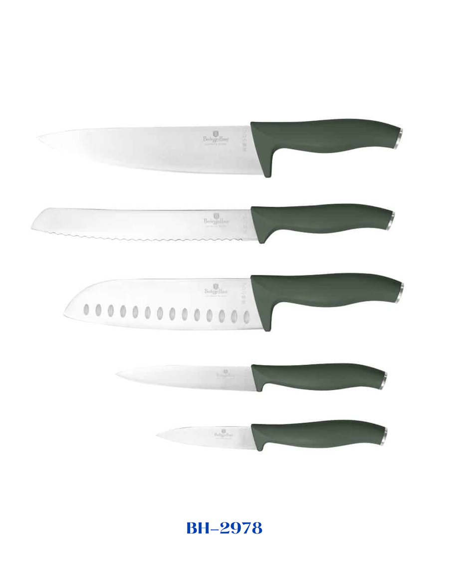 BERLINGER HAUS 6 PCS KNIFE SET WITH ACACIA WOOD MAGNETIC HANGER