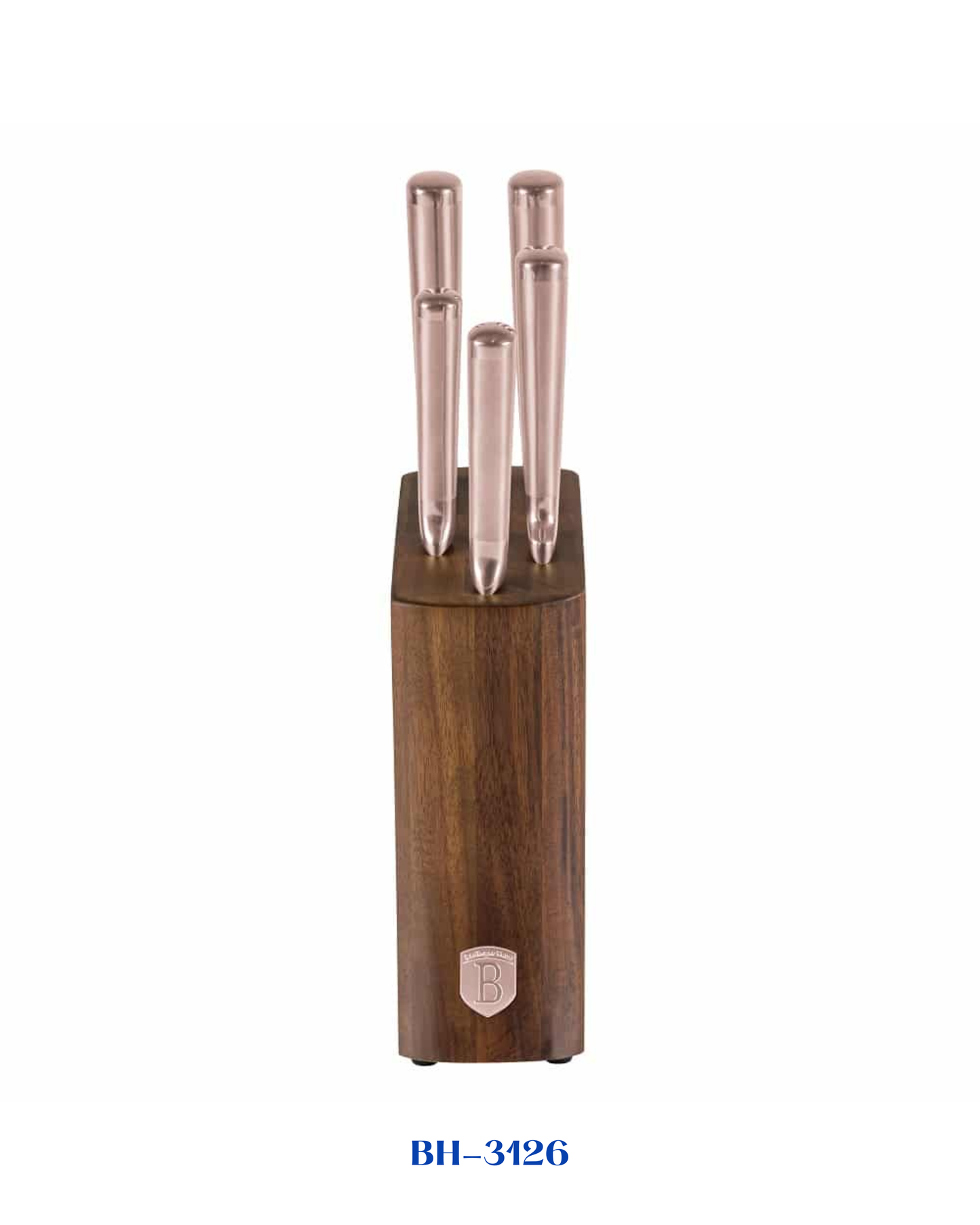 BERLINGER HAUS 6 PCS KNIFE SET WITH ACACIA WOOD STAND