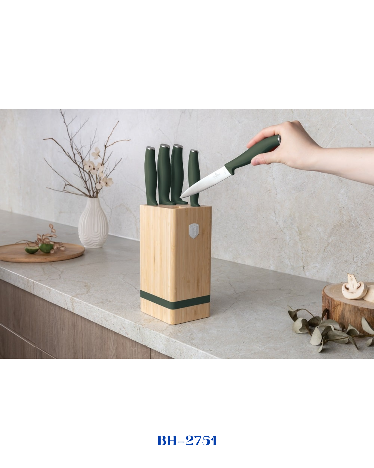 BERLINGER HAUS 6 PCS KNIFE SET WITH BAMBOO STAND