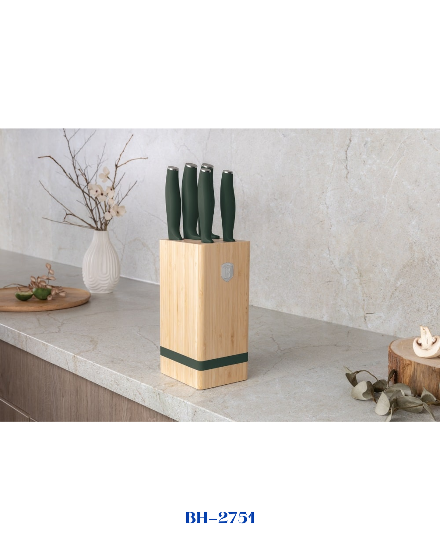 BERLINGER HAUS 6 PCS KNIFE SET WITH BAMBOO STAND
