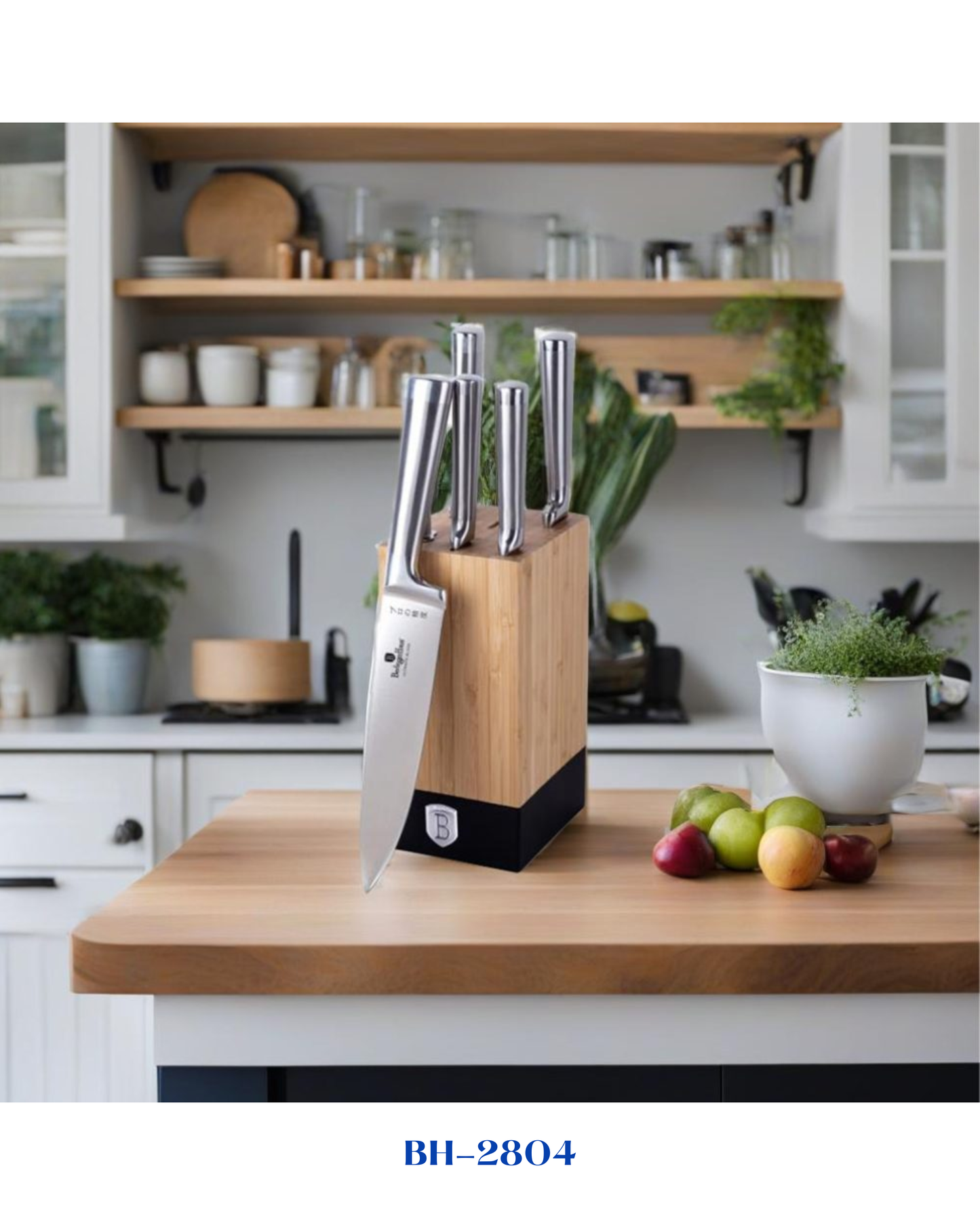 BERLINGER HAUS 7 PCS KNIFE SET WITH BAMBOO STAND