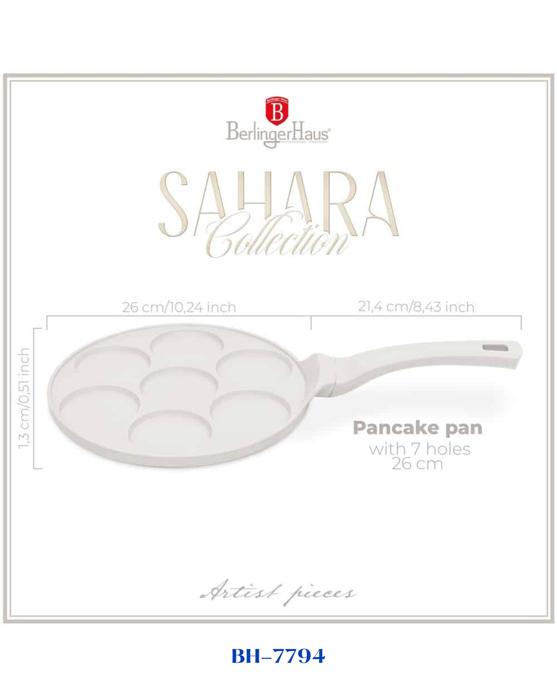 BERLINGER HAUS 7 HOLES BLANK PANCAKE PAN 26 CM