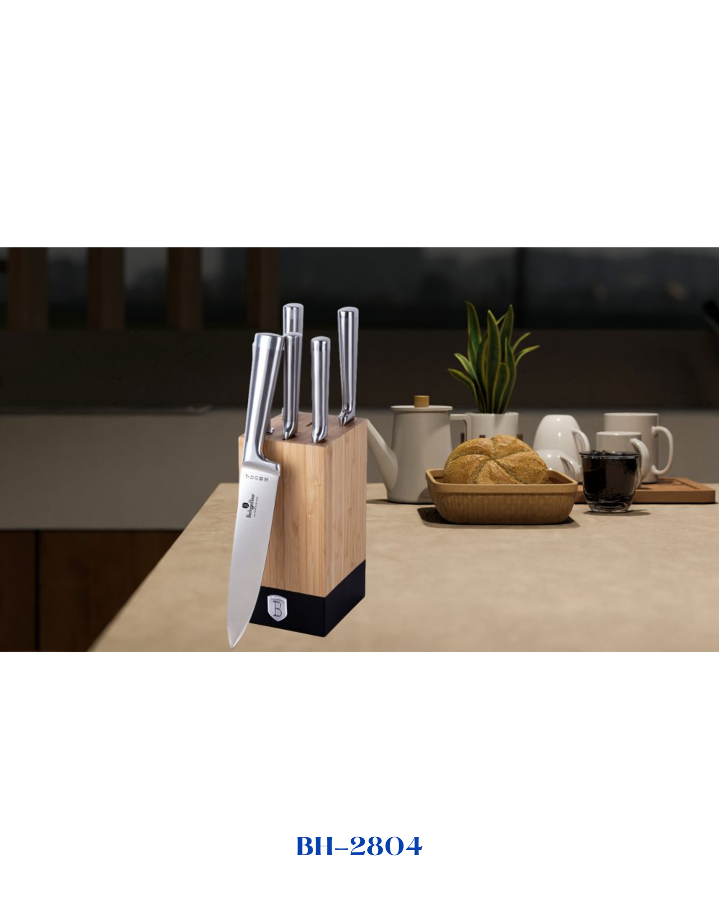 BERLINGER HAUS 7 PCS KNIFE SET WITH BAMBOO STAND