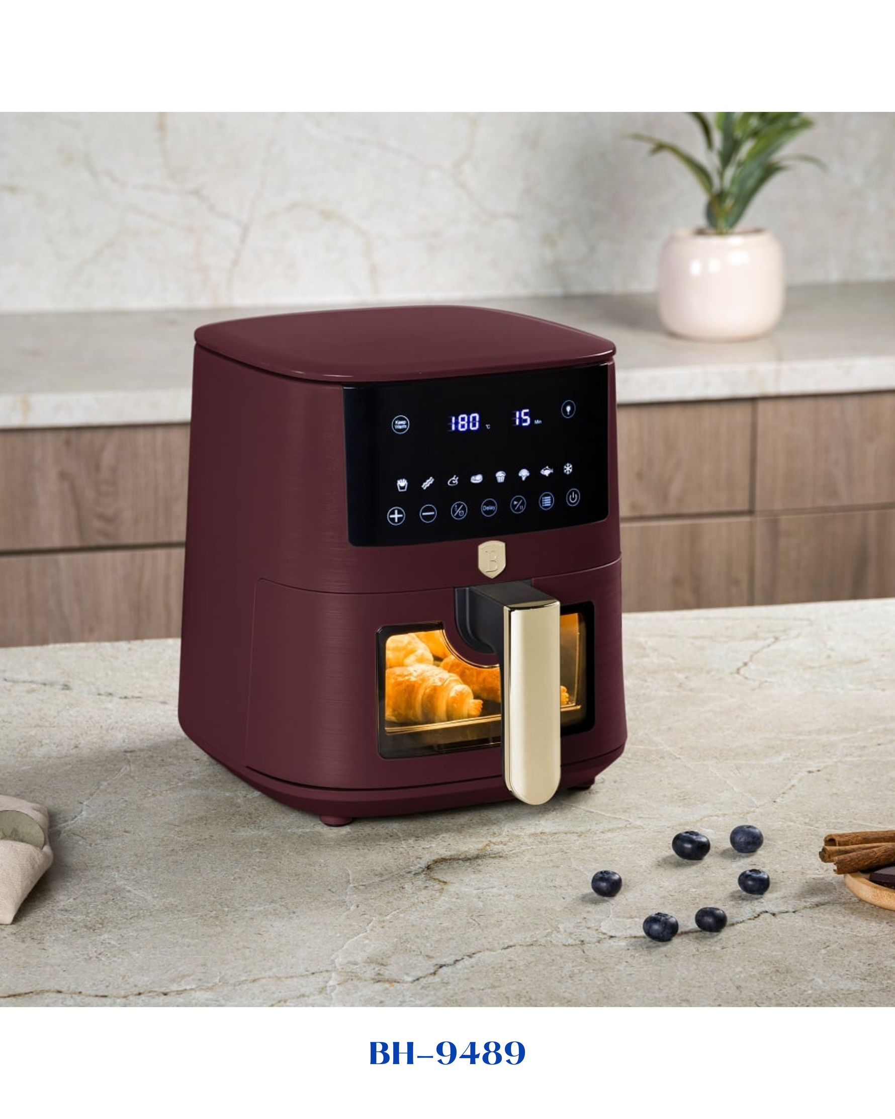BERLINGER HAUS AIR FRYER 5 L VISIBLE WINDOW