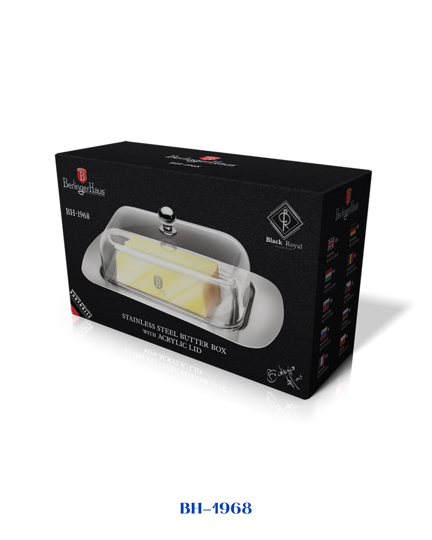 BERLINGER HAUS BUTTER DISH WITH ACRYLIC LID