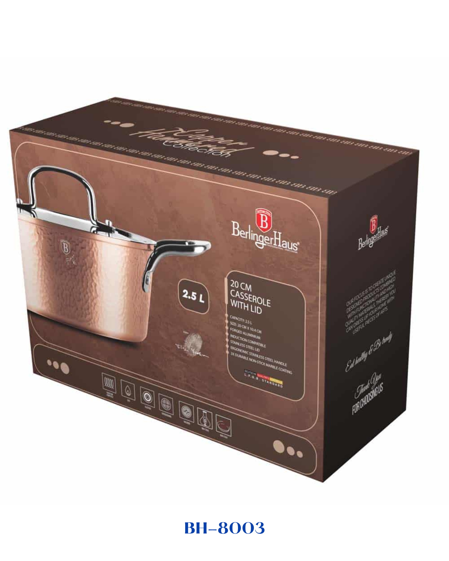 BERLINGER HAUS CASSEROLE WITH LID 20CM