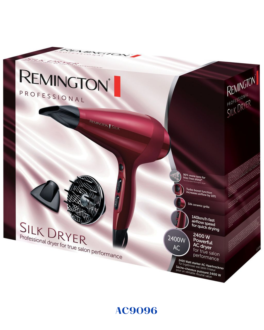 REMINGTON SILK CERAMIC LONIC AC PROFESSIONAL HAIR DRYER 2400W