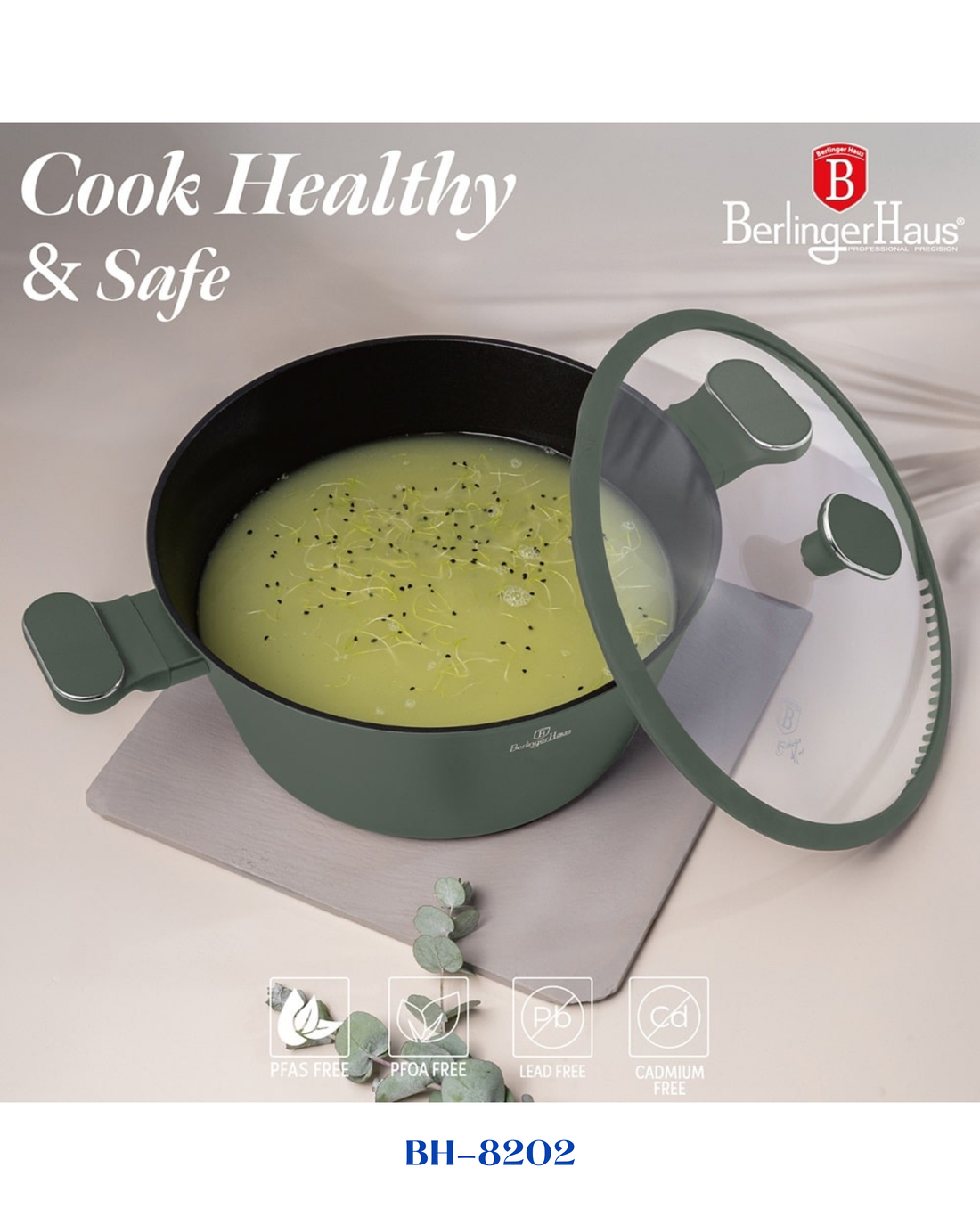 BERLINGER HAUS CASSEROLE WITH LID 28CM