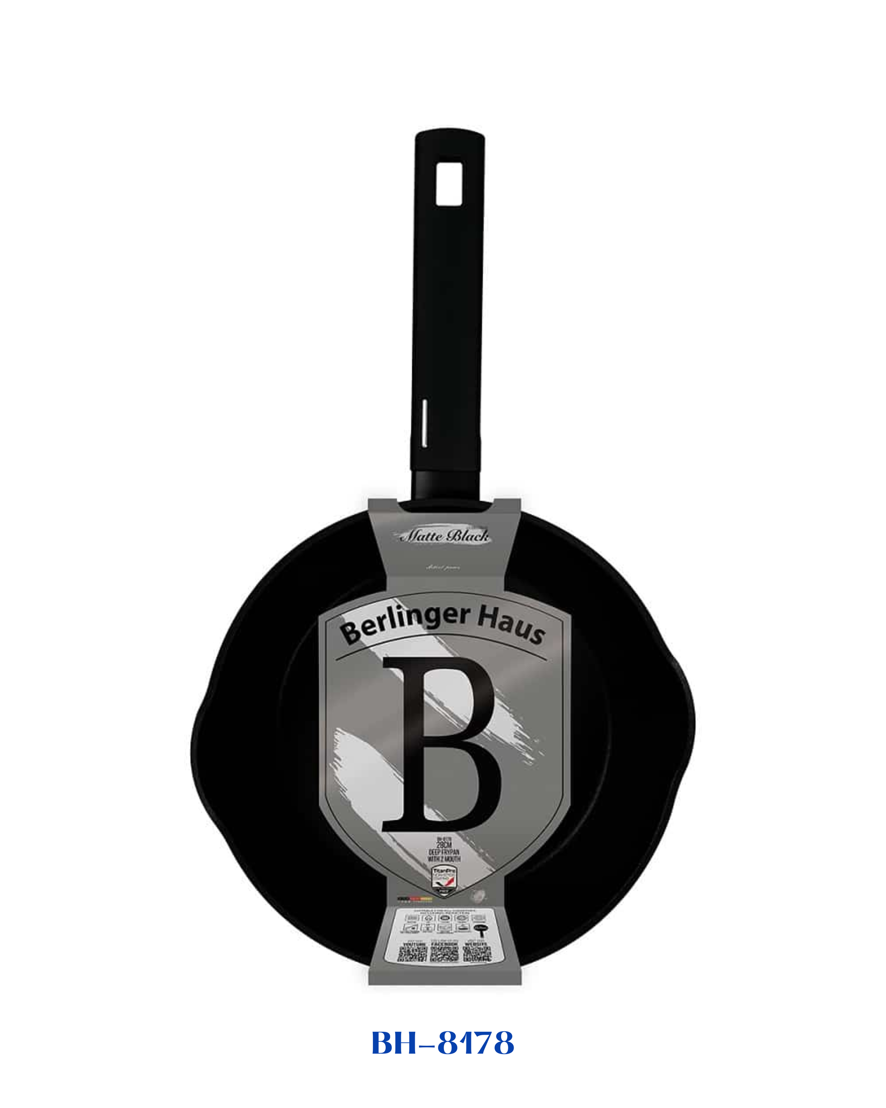 BERLINGER HAUS DEEP FRYPAN WITH 2 MOUTH 28 CM