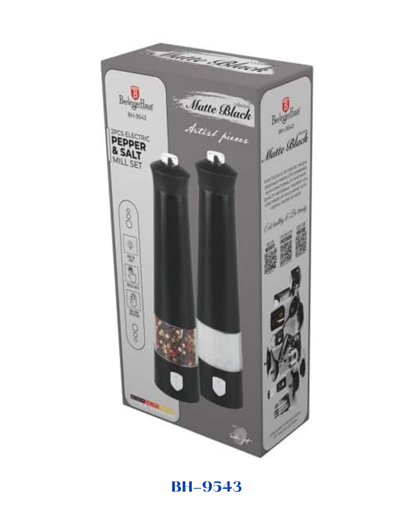 BERLINGER HAUS ELECTRIC PEPPER AND SALT MILL 2 PCS SET