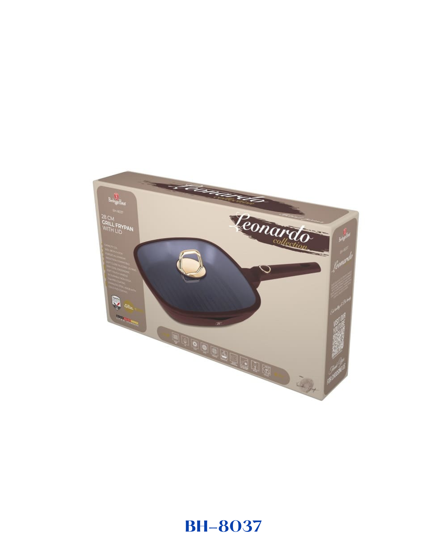 BERLINGER HAUS GRILL PAN WITH LID 28 CM