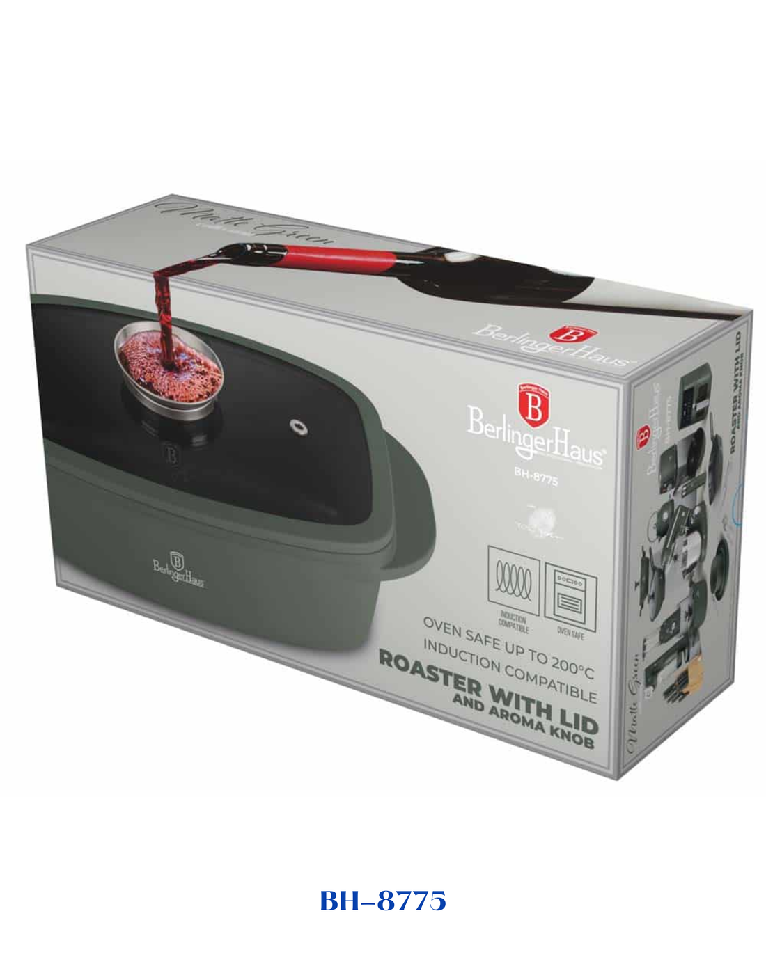 BERLINGER HAUS ROASTER WITH GLASS LID AND AROMA KNOB