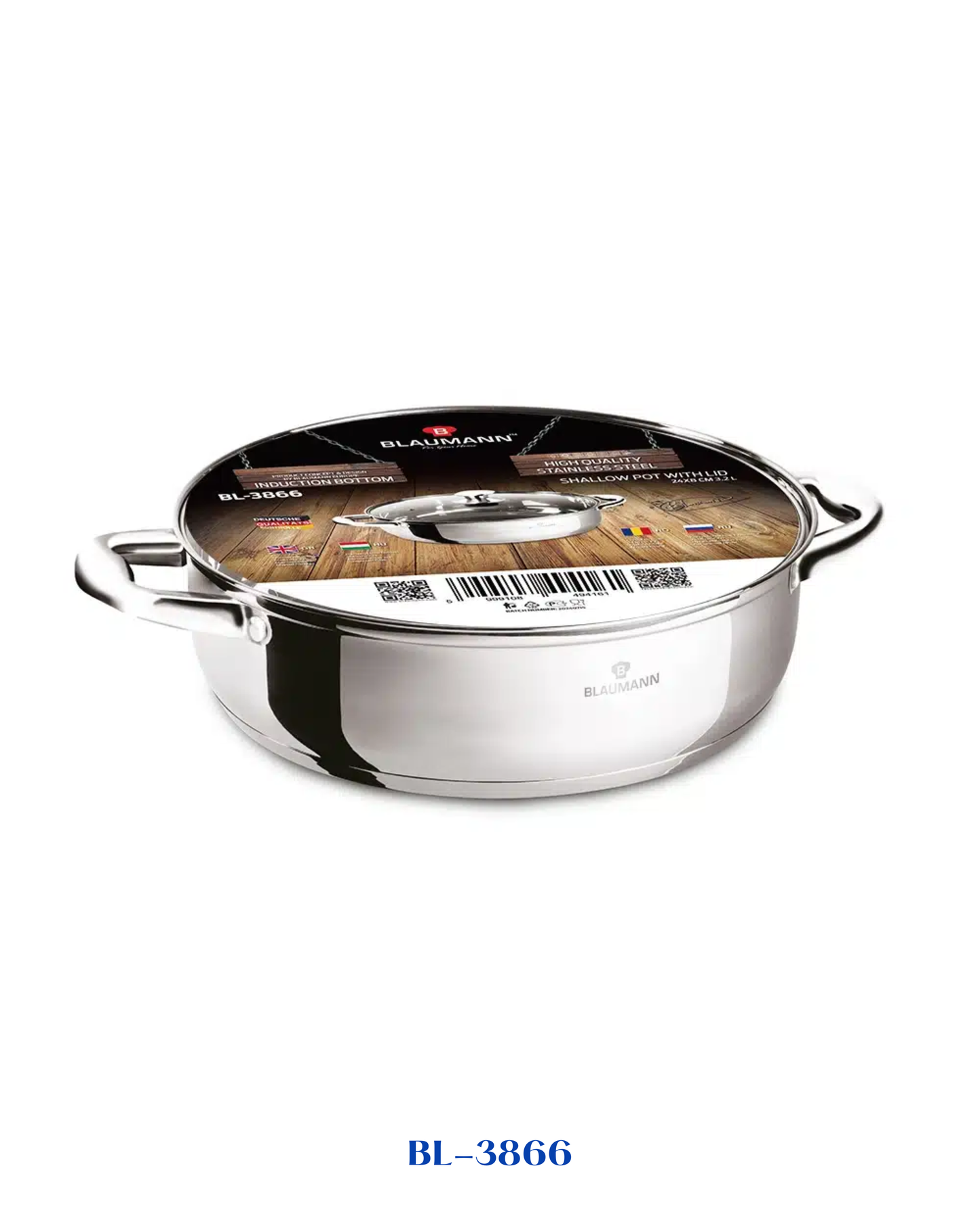 BERLINGER HAUS SHALLOW POT WITH LID 24CM