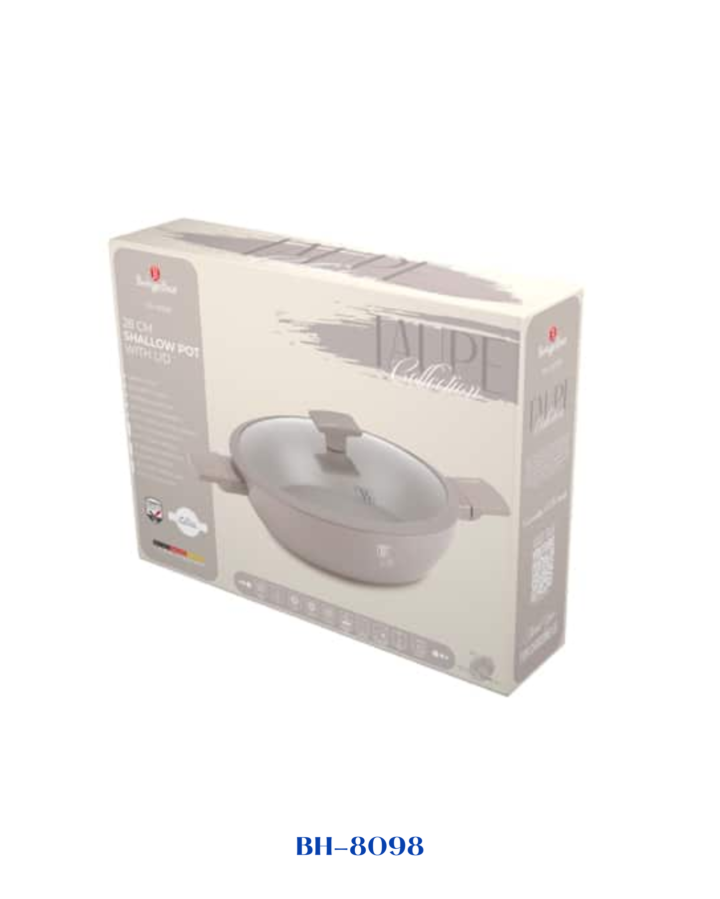 BERLINGER HAUS SHALLOW POT WITH LID 28 CM