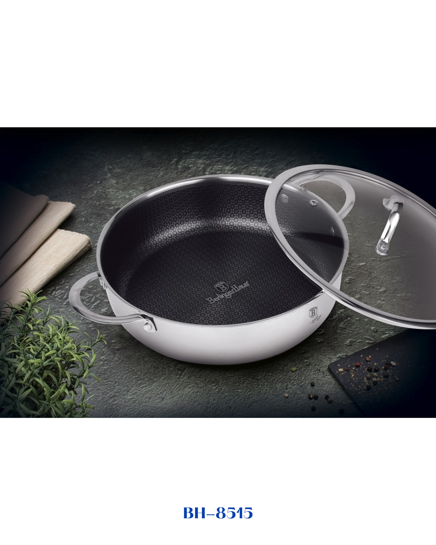 BERLINGER HAUS SHALLOW POT WITH LID 28 CM