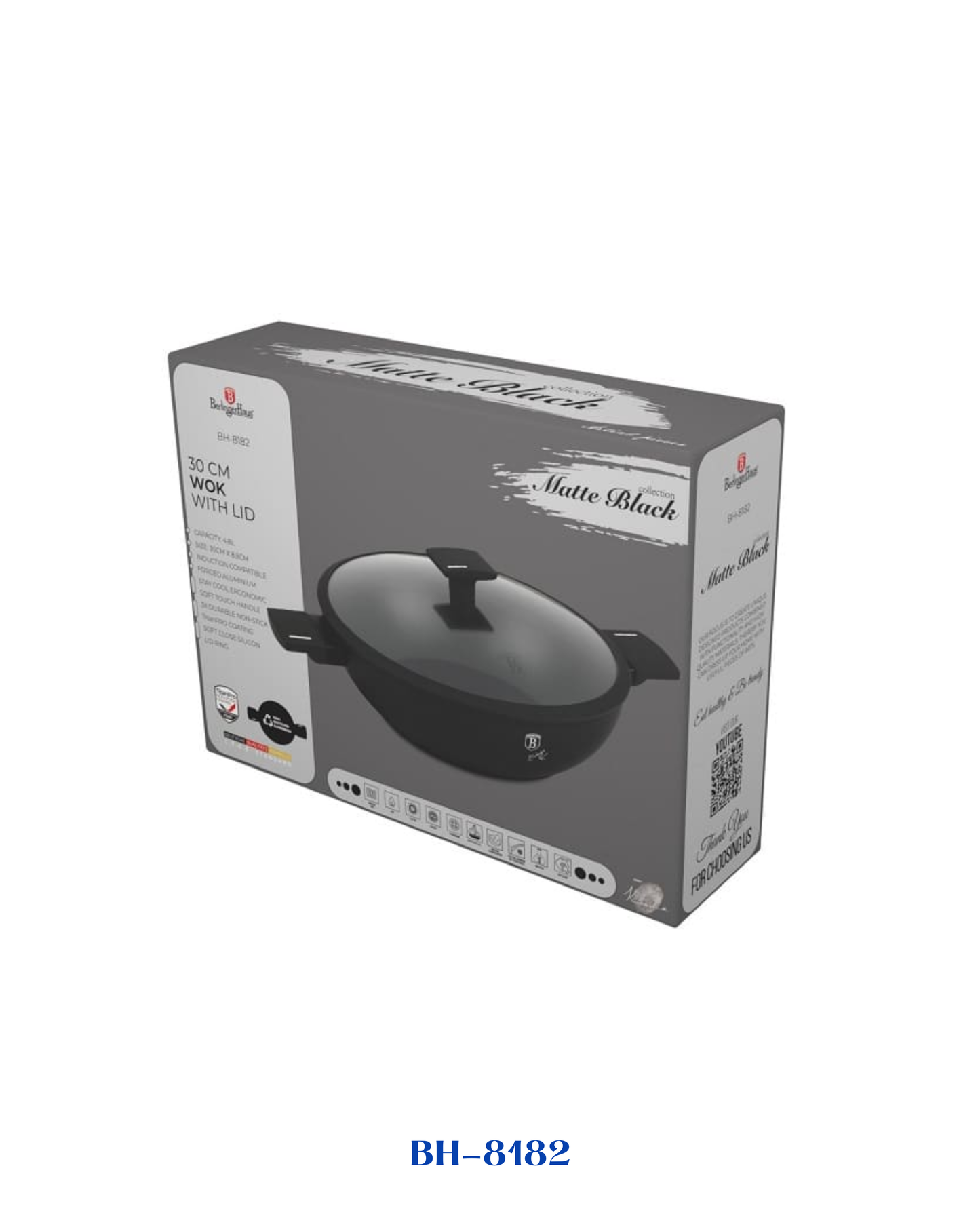 BERLINGER HAUS WOK WITH LID 30 CM