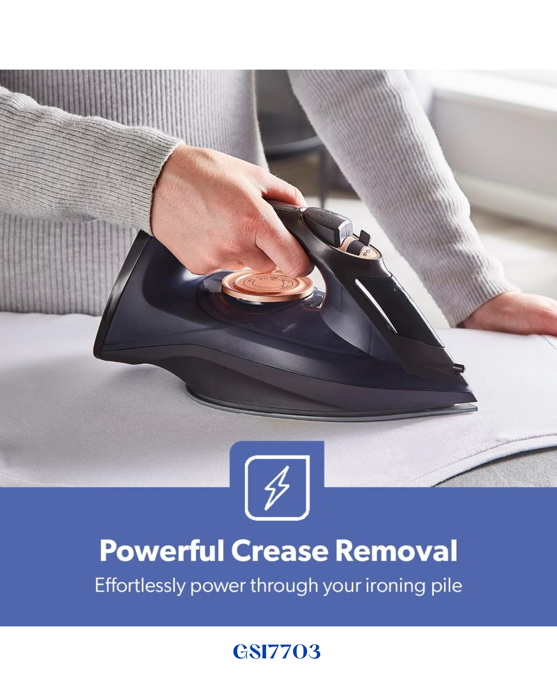 GEEPAS STEAM IRON WITH SELF-CLEAN FUNCTION