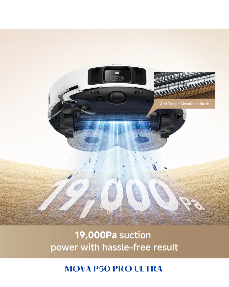 MOVA P50 PRO ULTRA ROBOT VACUUM-19000PA-BLACK