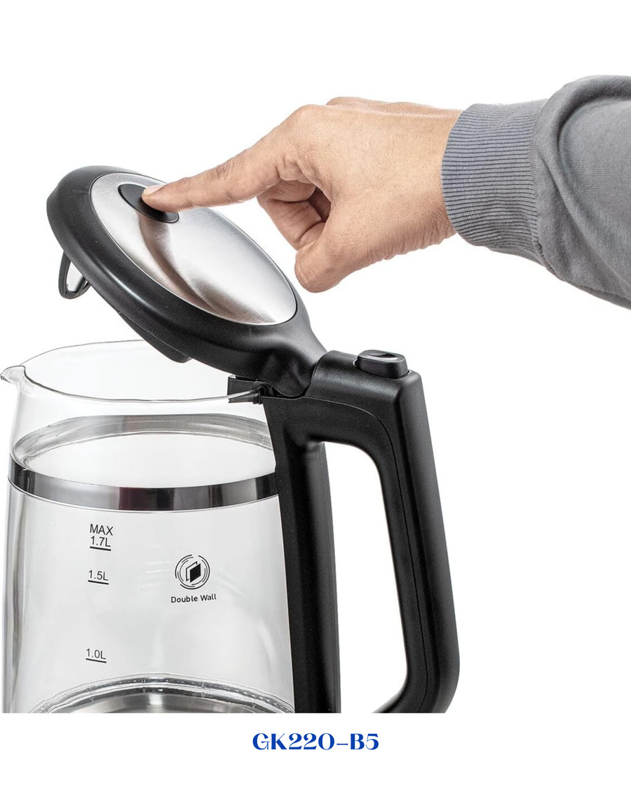 BLACK&DECKER GLASS KETTLE DOUBLE WALL 1.7L 2200W