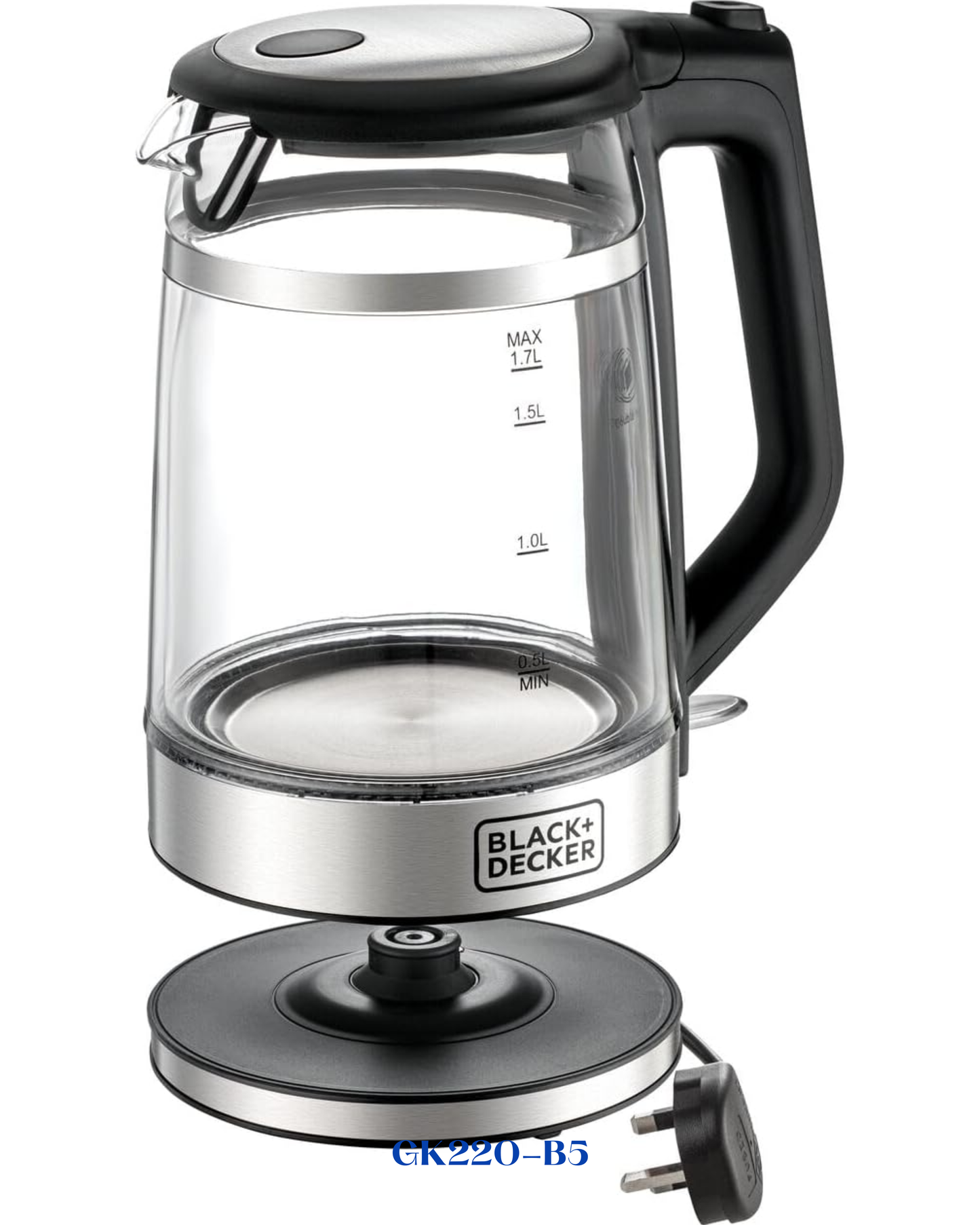 BLACK&DECKER GLASS KETTLE DOUBLE WALL 1.7L 2200W