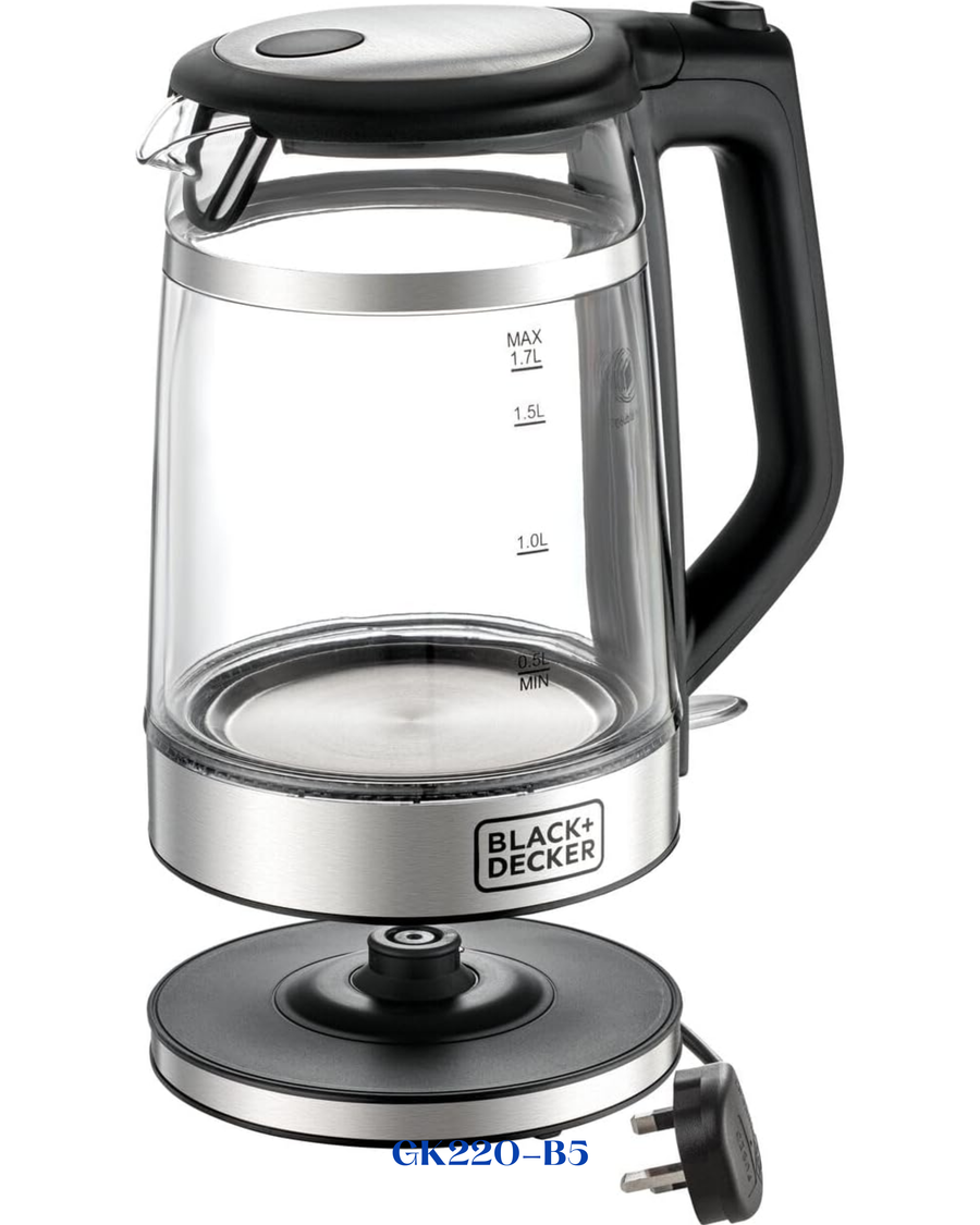 BLACK&DECKER GLASS KETTLE DOUBLE WALL 1.7L 2200W