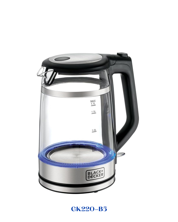 BLACK&DECKER GLASS KETTLE DOUBLE WALL 1.7L 2200W