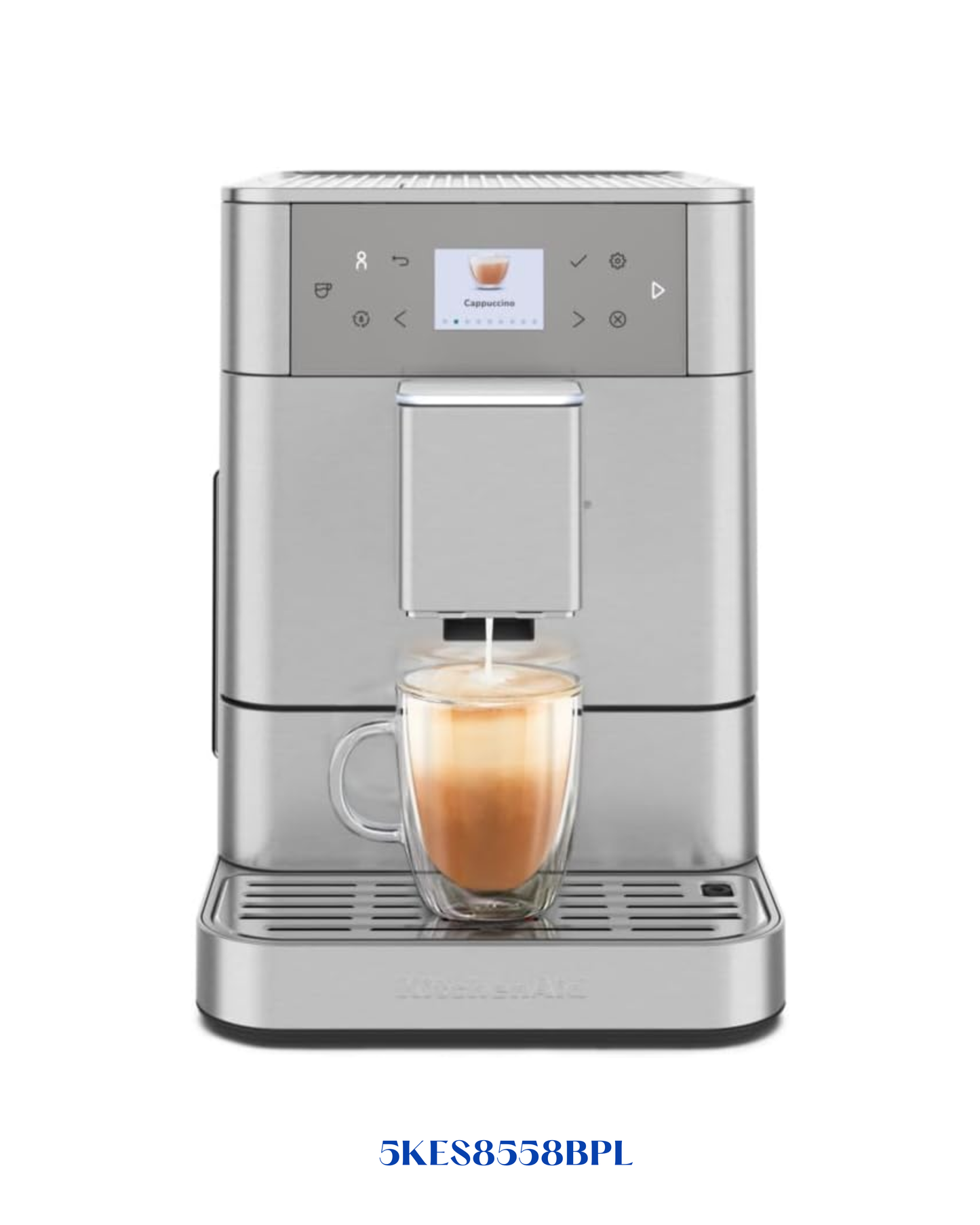 ماكينة قهوة اسبريسو أوتوماتيكية بالكامل من KITCHENAID KF6 - ستانلس ستيل