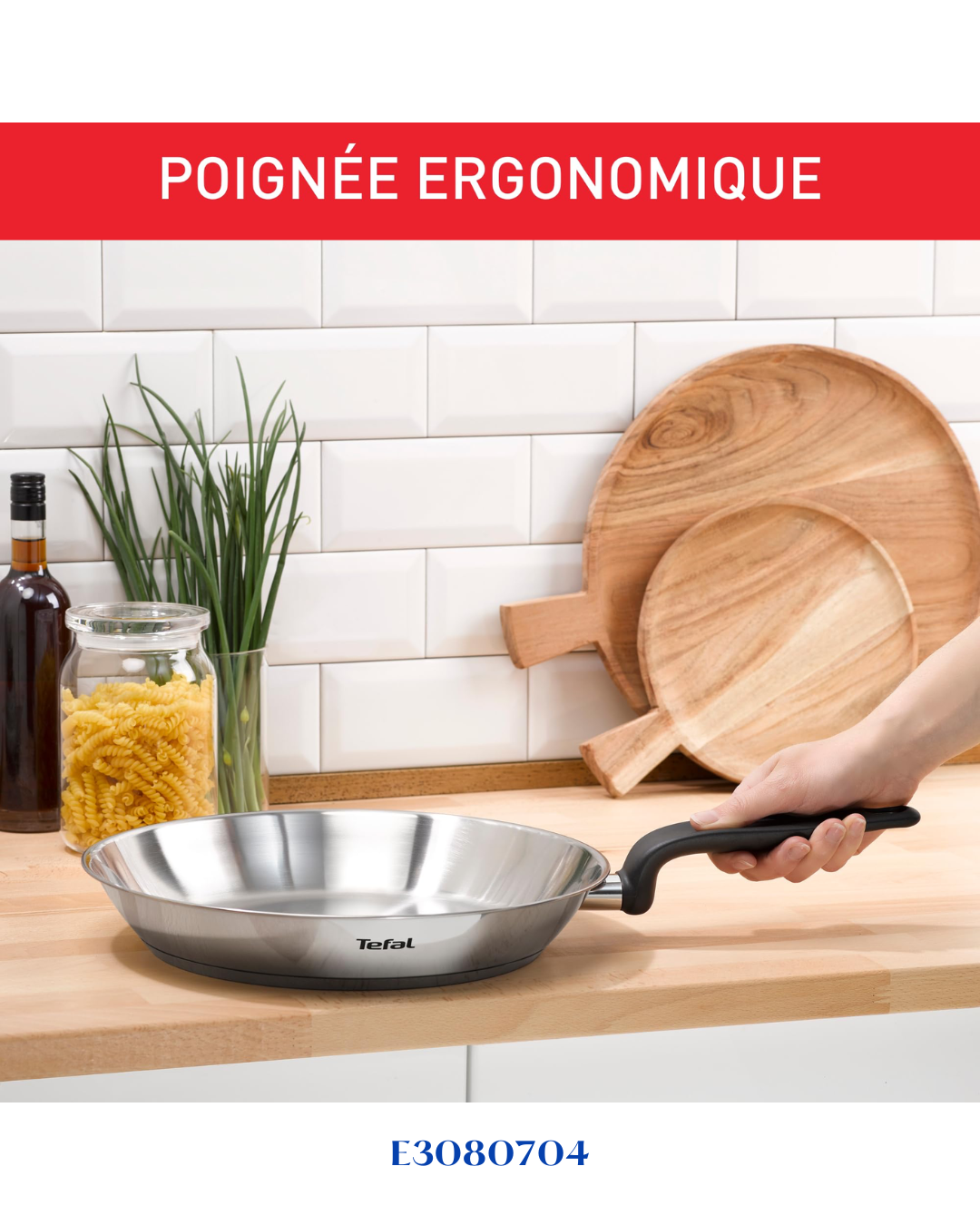 TEFAL PRIMARY STAINLESS STEEL FRYING PAN 30CM