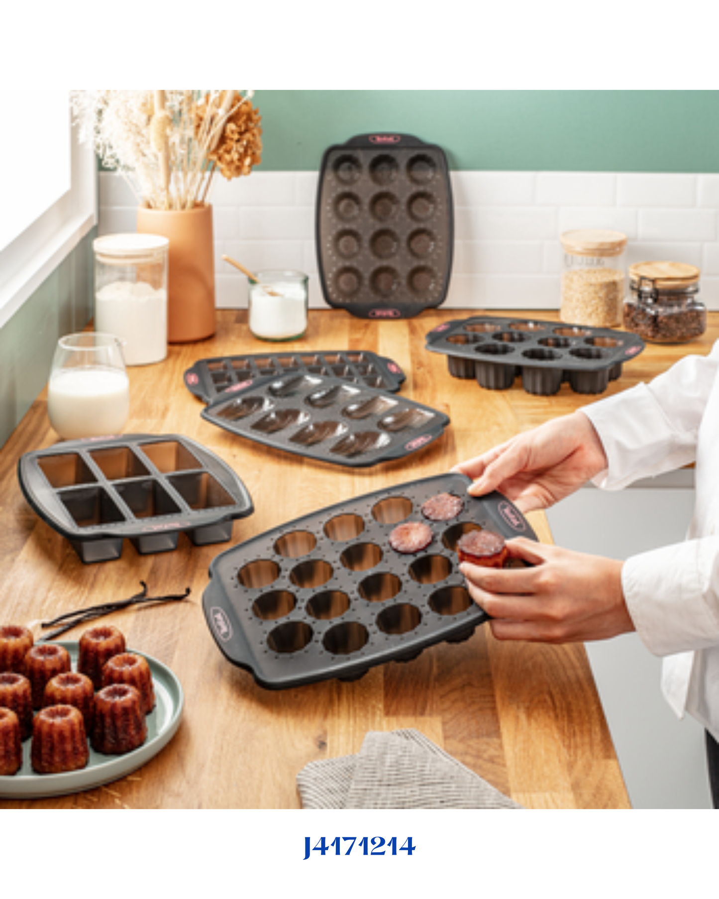 TEFAL CRISPYBAKE SILICONE 18 MINI-CANNELES 29X21 CM